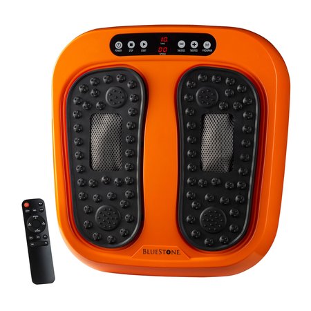 WAKEMAN Foot Massager, Vibrating Platform with Rotating Acupressure for Feet and Legs, Orange 80-5196